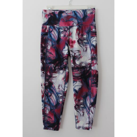 Bally Total Fitness Womens Active Pants Red/Blue Size M Pre-Owned - Picture 1 of 6
